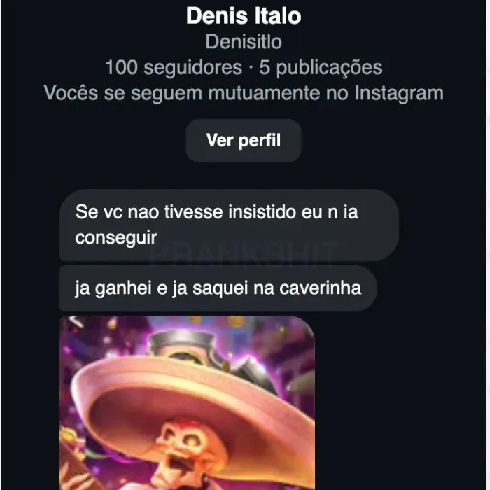 Avaliação Jogador que Ganhou no Jogo da Caveira Oficial